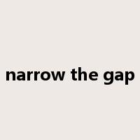 narrow the gap是什么意思