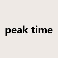 peak time是什么意思