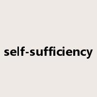 self-sufficiency是什么意思