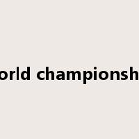 world championship是什么意思