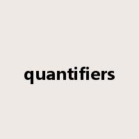 quantifiers是什么意思