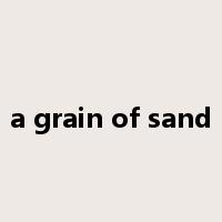a grain of sand是什么意思