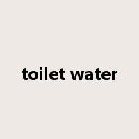 toilet water是什么意思