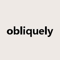 obliquely是什么意思