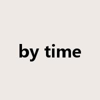 by time是什么意思