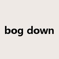 bog down是什么意思