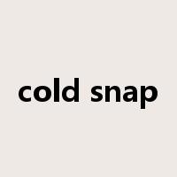 cold snap是什么意思