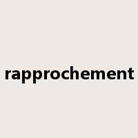 rapprochement是什么意思