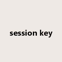 session key是什么意思