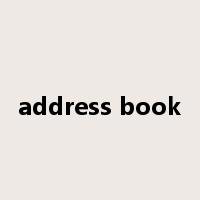 address book是什么意思