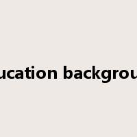 education background是什么意思