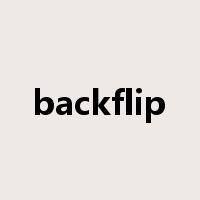 backflip是什么意思