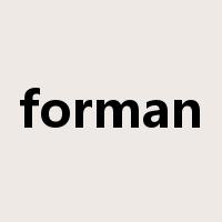 forman是什么意思