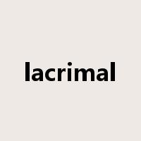 lacrimal是什么意思