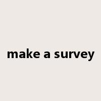 make a survey是什么意思