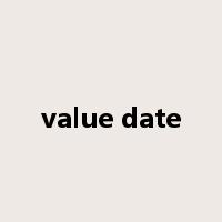 value date是什么意思