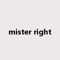 mister right是什么意思