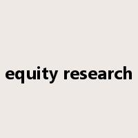 equity research是什么意思