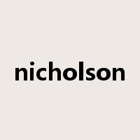 nicholson是什么意思