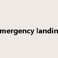 emergency landing是什么意思