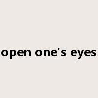 open one's eyes是什么意思