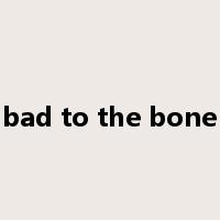 bad to the bone是什么意思