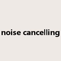 noise cancelling是什么意思