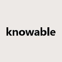 knowable是什么意思