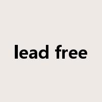 lead free是什么意思