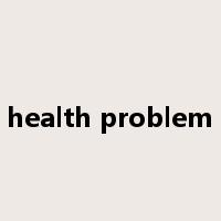 health problem是什么意思