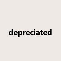 depreciated是什么意思