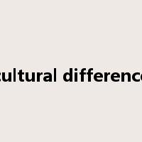 cultural difference是什么意思