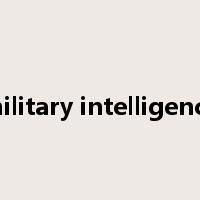 military intelligence是什么意思
