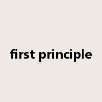 first principle是什么意思