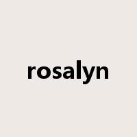 rosalyn是什么意思