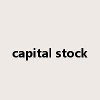 capital stock是什么意思