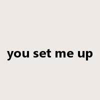 you set me up是什么意思
