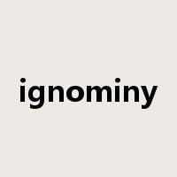 ignominy是什么意思
