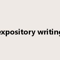 expository writing是什么意思