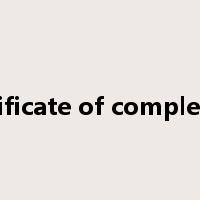 certificate of completion是什么意思