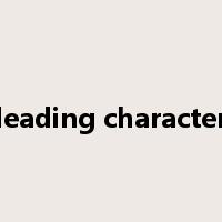 leading character是什么意思