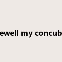 farewell my concubine是什么意思