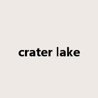 crater lake是什么意思
