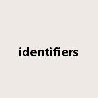 identifiers是什么意思