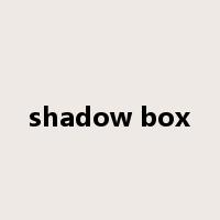 shadow box是什么意思