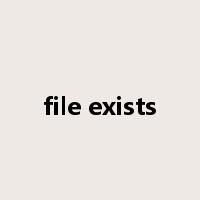 file exists是什么意思
