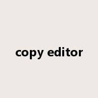 copy editor是什么意思