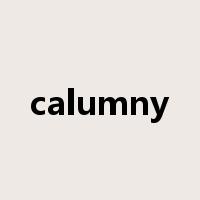calumny是什么意思