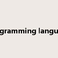 programming language是什么意思