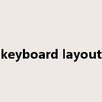 keyboard layout是什么意思